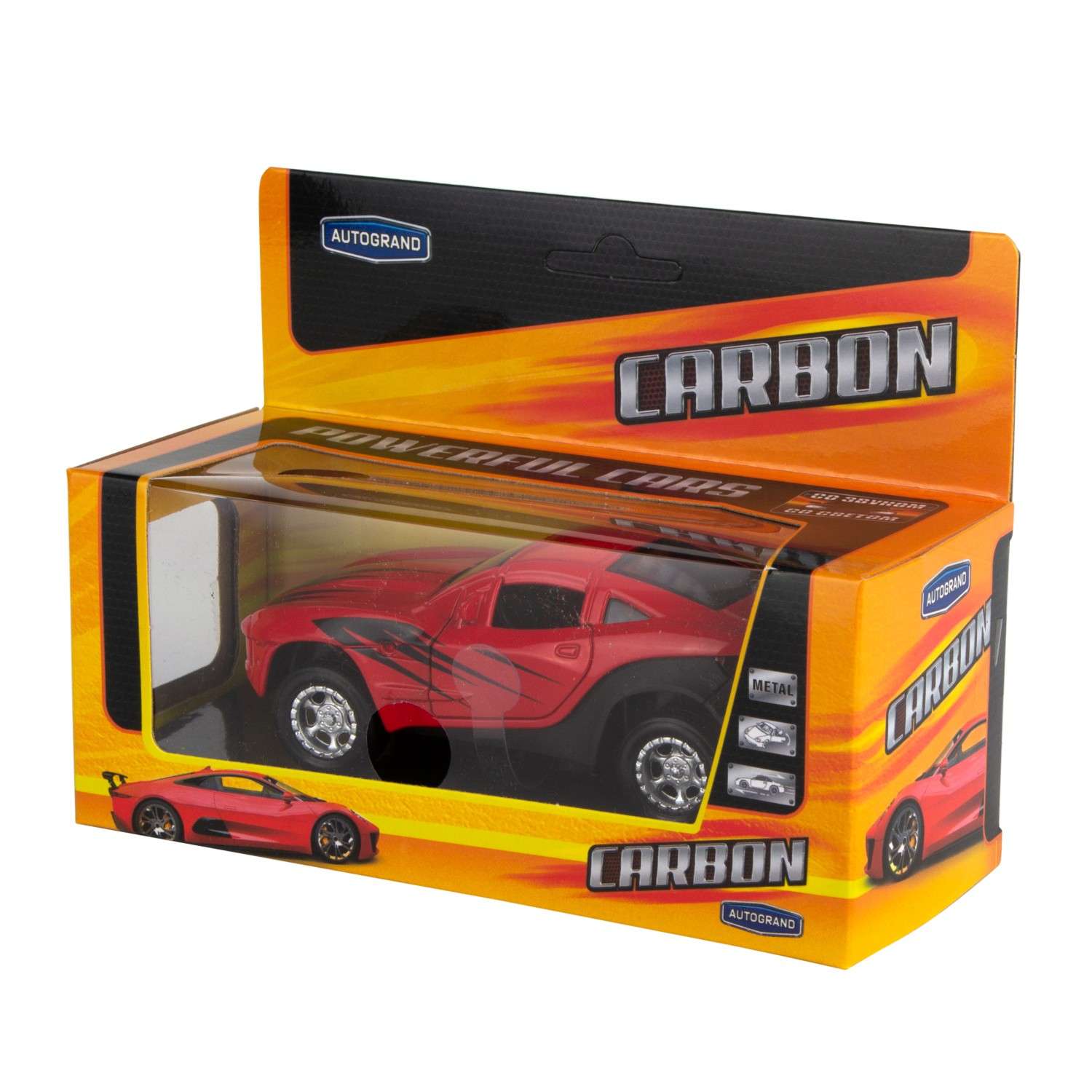 Машинка AUTOGRAND FIRESTORM RACING матовый тюнинг со светом и звуком 1 34 красный 78313 78313 - фото 2