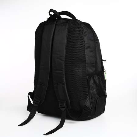 Рюкзак Sima-Land 4 наружных кармана цвет чёрный/зелёный
