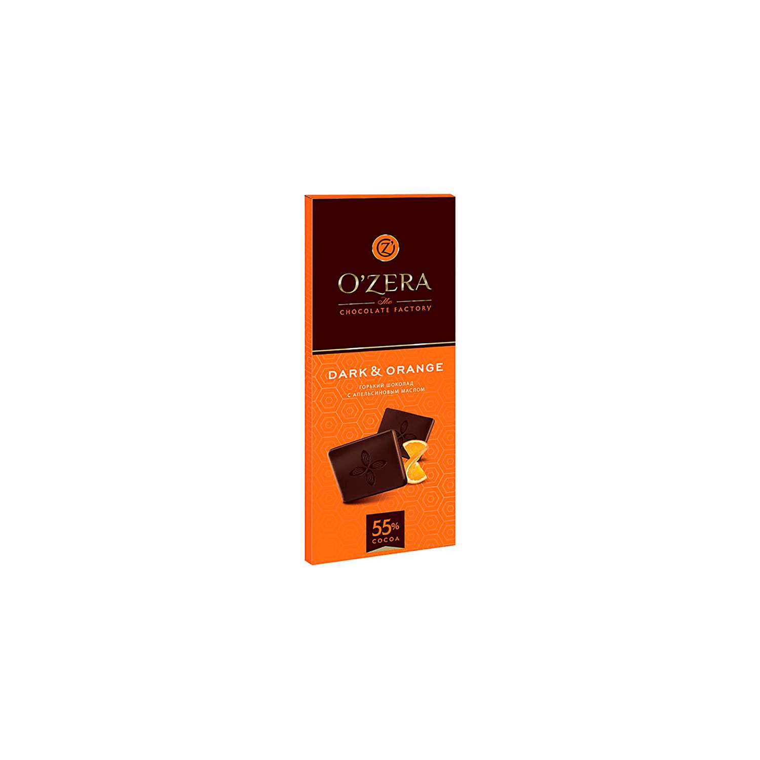 Шоколад OZera горький с апельсиновым маслом Dark Orange 90 г 5 шт - фото 1