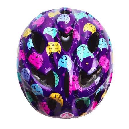 Шлем детский RGX Kitty фиолетовый с регулировкой размера (50-57)