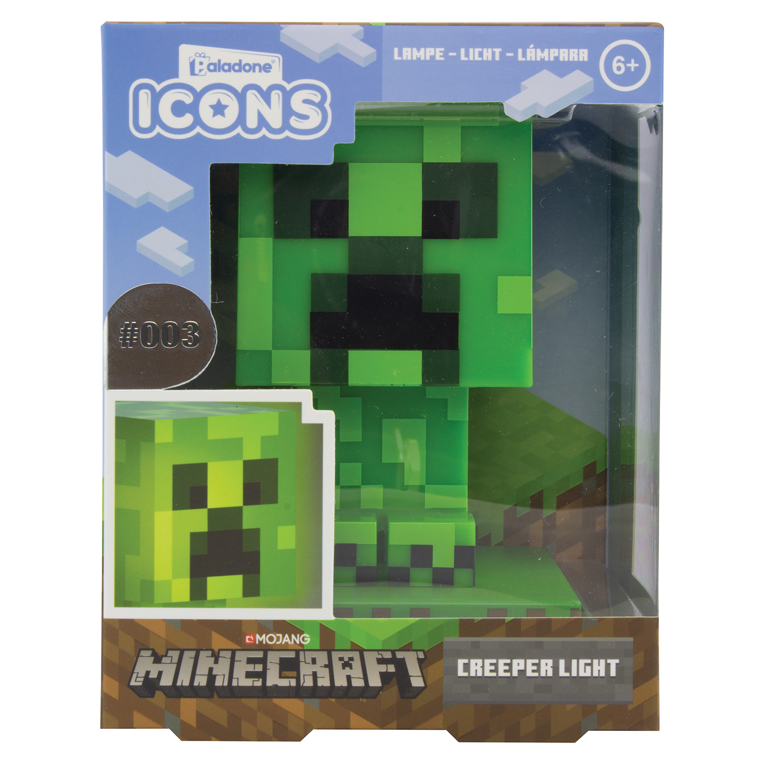 Светильник PALADONE Minecraft Creeper Icon Light V2 PP6593MCFV2 - фото 3