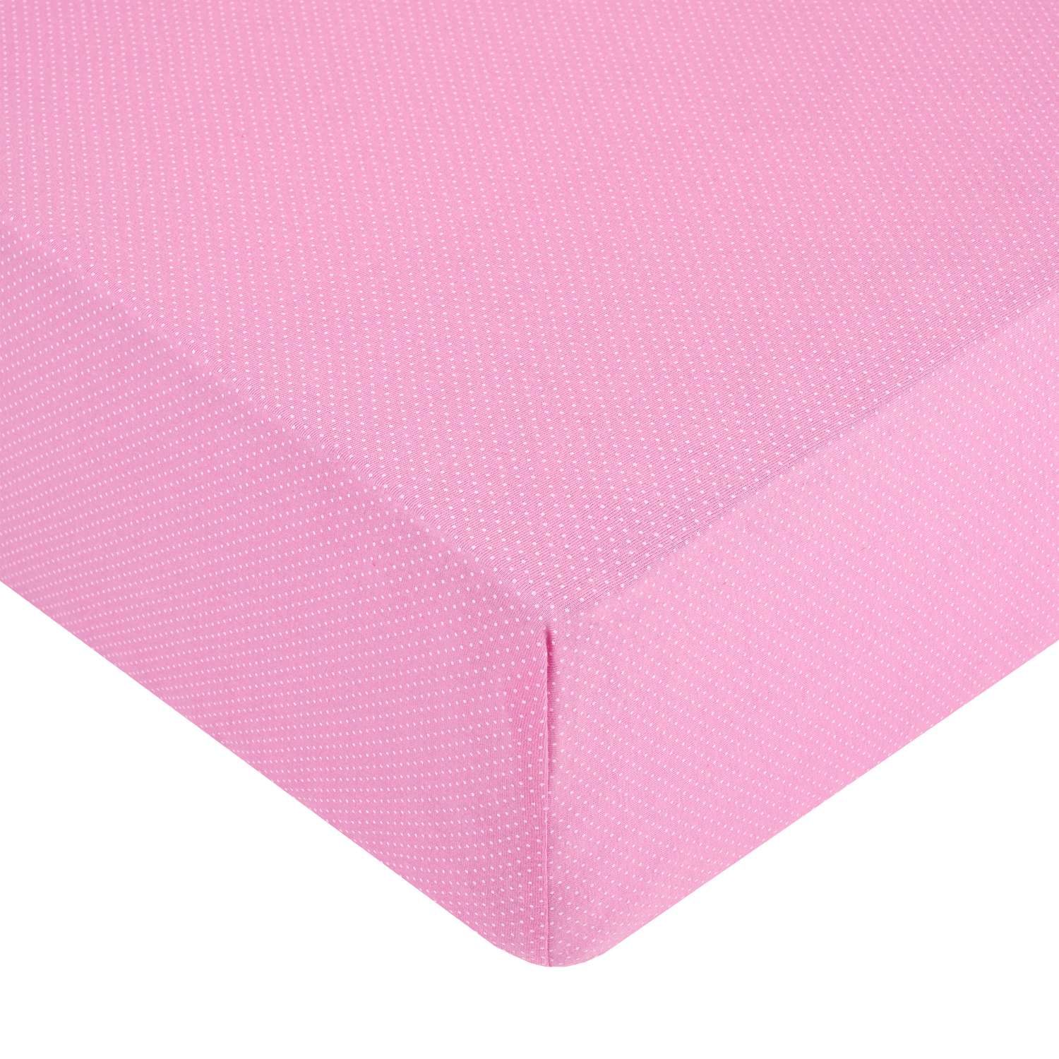 Комплект простыней Mrs.Stretch Mr.Jersy ясельных трикотажных натяжных на резинке 2 шт 60х120х15 см цвет ярко-розовый - фото 4