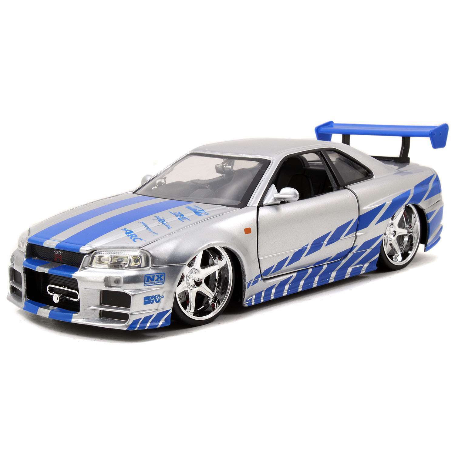 Автомобиль Jada Nissan Skyline GTR R34 1:24 ТоуR124 - фото 1