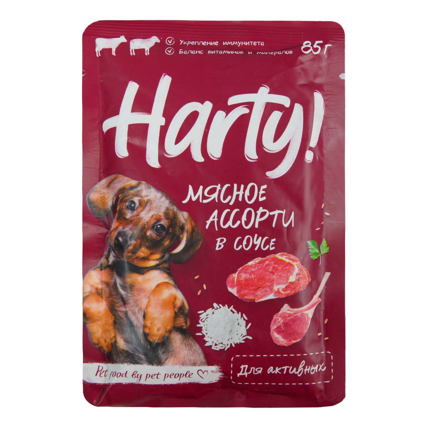 Корм для собак Harty 85г кусочки мясное ассорти в желе - фото 2