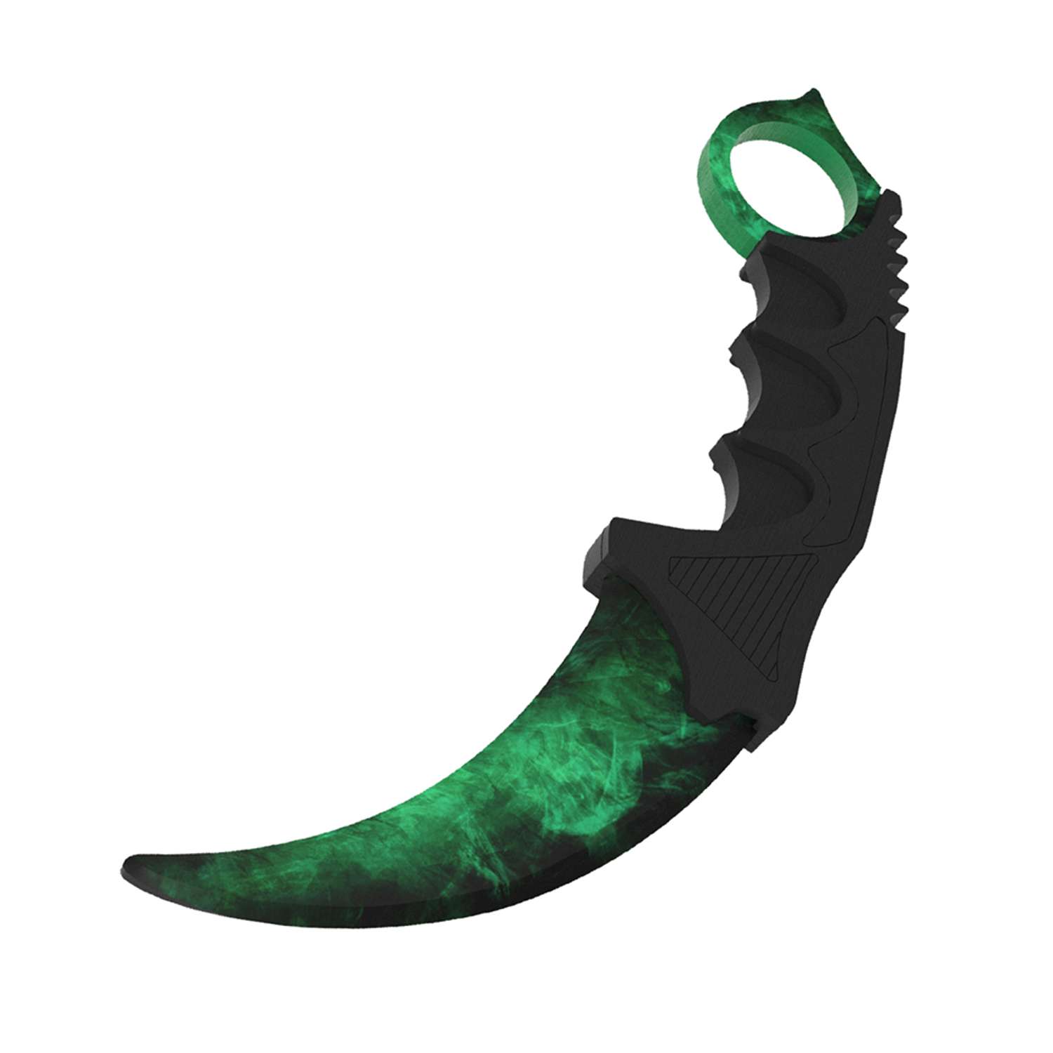 Нож-керамбит VozWooden Волны Изумруд CS GO зеленый деревянный - фото 4