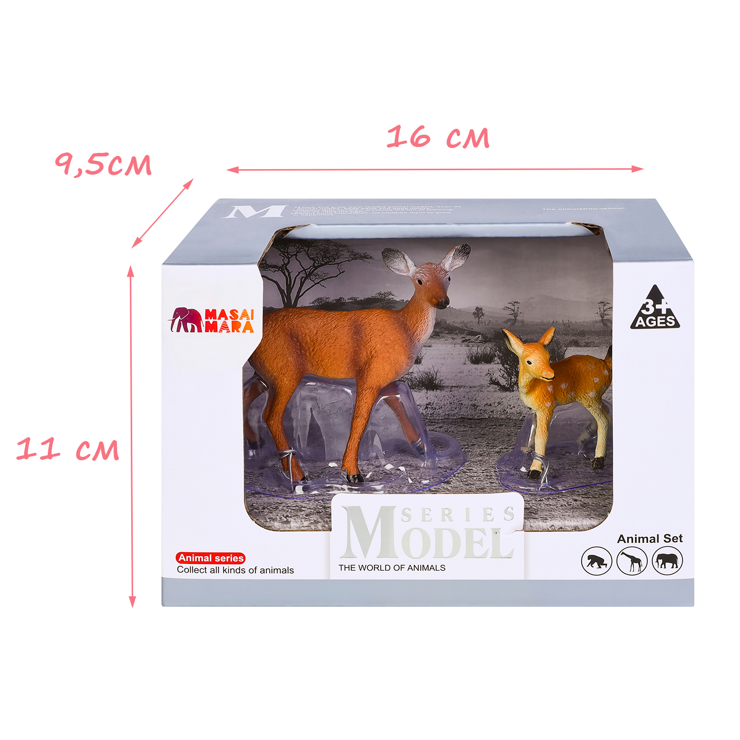 Игрушка фигурка Masai Mara Семья оленей Мир диких животных MM211-147 - фото 4