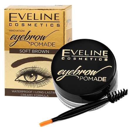 Помада для бровей EVELINE Eyebrow pomade тон soft brown