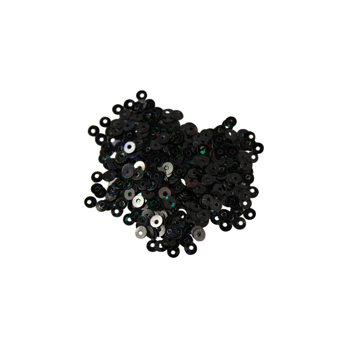 Пайетки Astra Craft плоские декоративные для творчества и рукоделия 3 мм 10 гр черный голограмма - фото 1