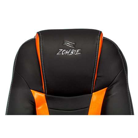 Кресло компьютерное Бюрократ Zombie 8 черный/оранжевый