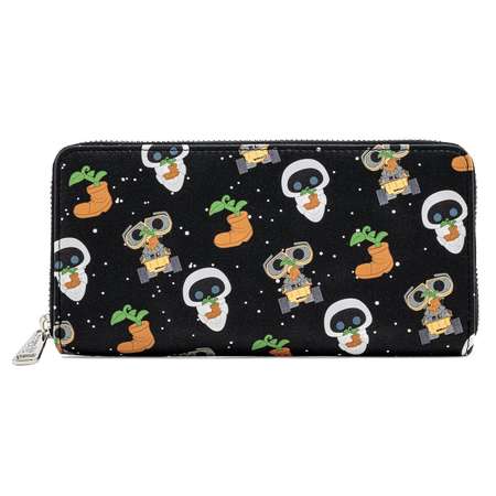 Кошелек Funko Loungefly Pixar Earth Day Wall-E AOP Faux Leather Zip Around Wallet WDWA1576