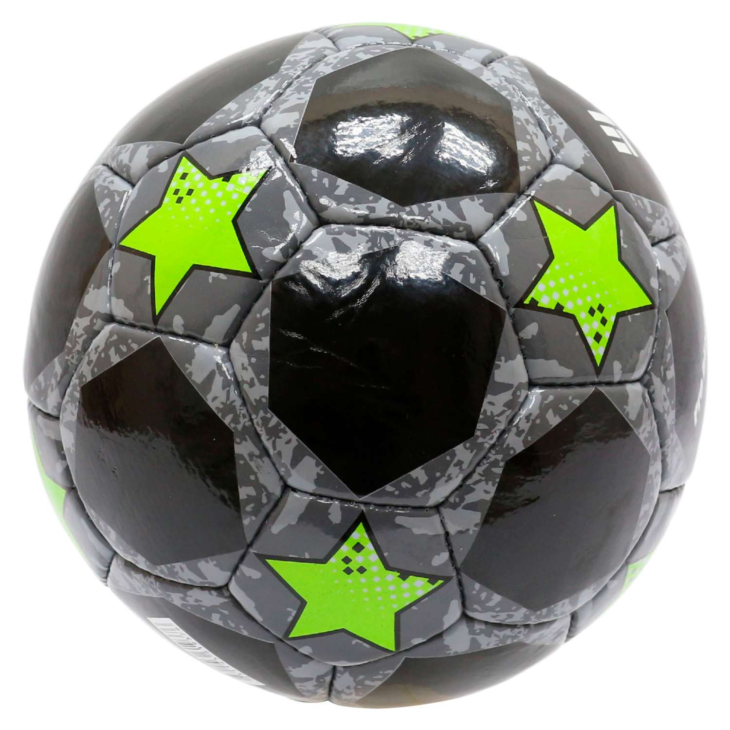 Мяч футбольный InGame PRO BLACK №5 черно-зеленый IFB-117 - фото 2