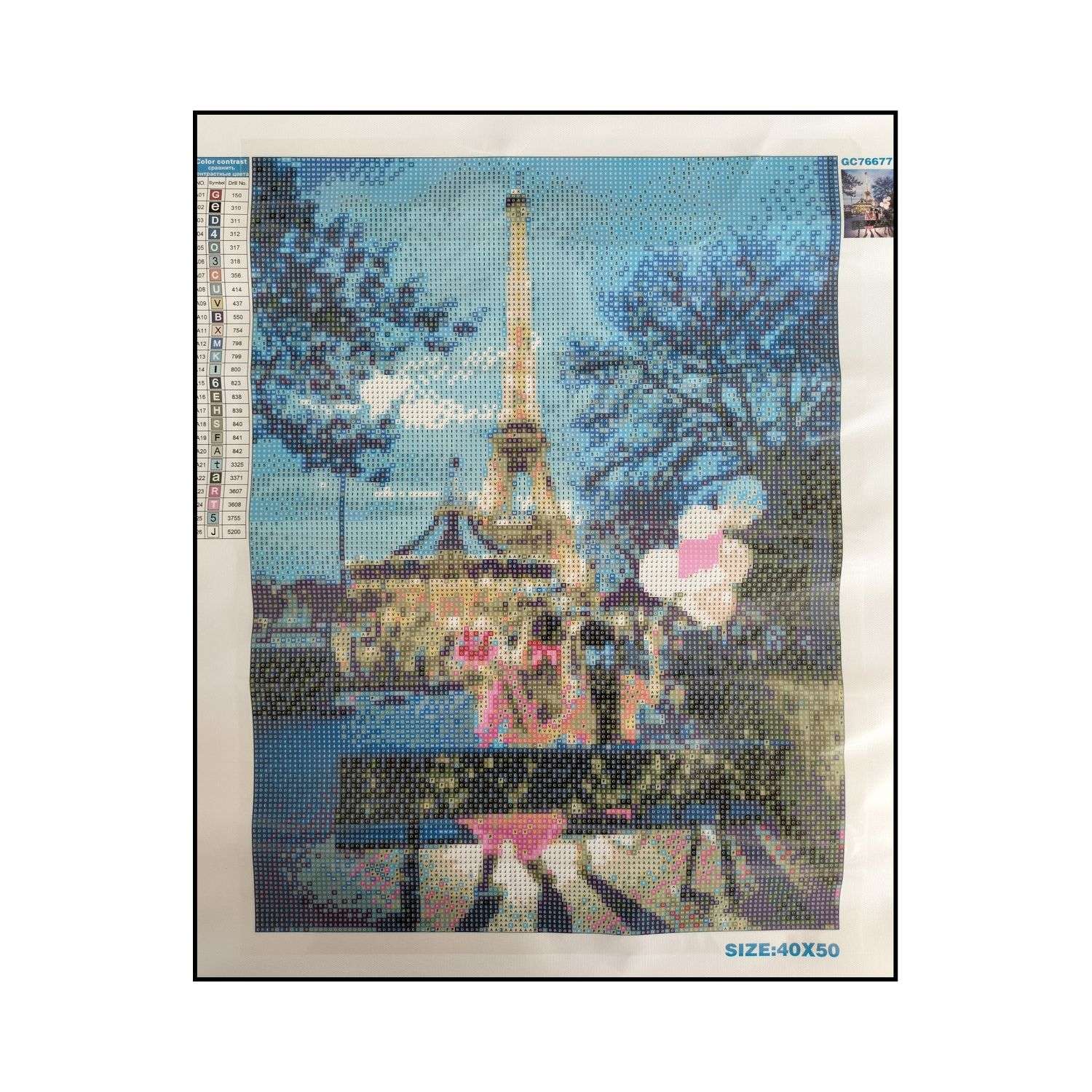 Алмазная мозаика Seichi Девушки в Париже 40х50 см - фото 2