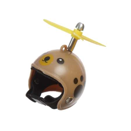 Велосипедный звонок Mobylos Утка в шлеме с пропеллером Медвежонок