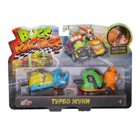 Игровой набор Bugs Racings гонка жуков с 2 машинками синий и зеленая улитка K02BR006-2