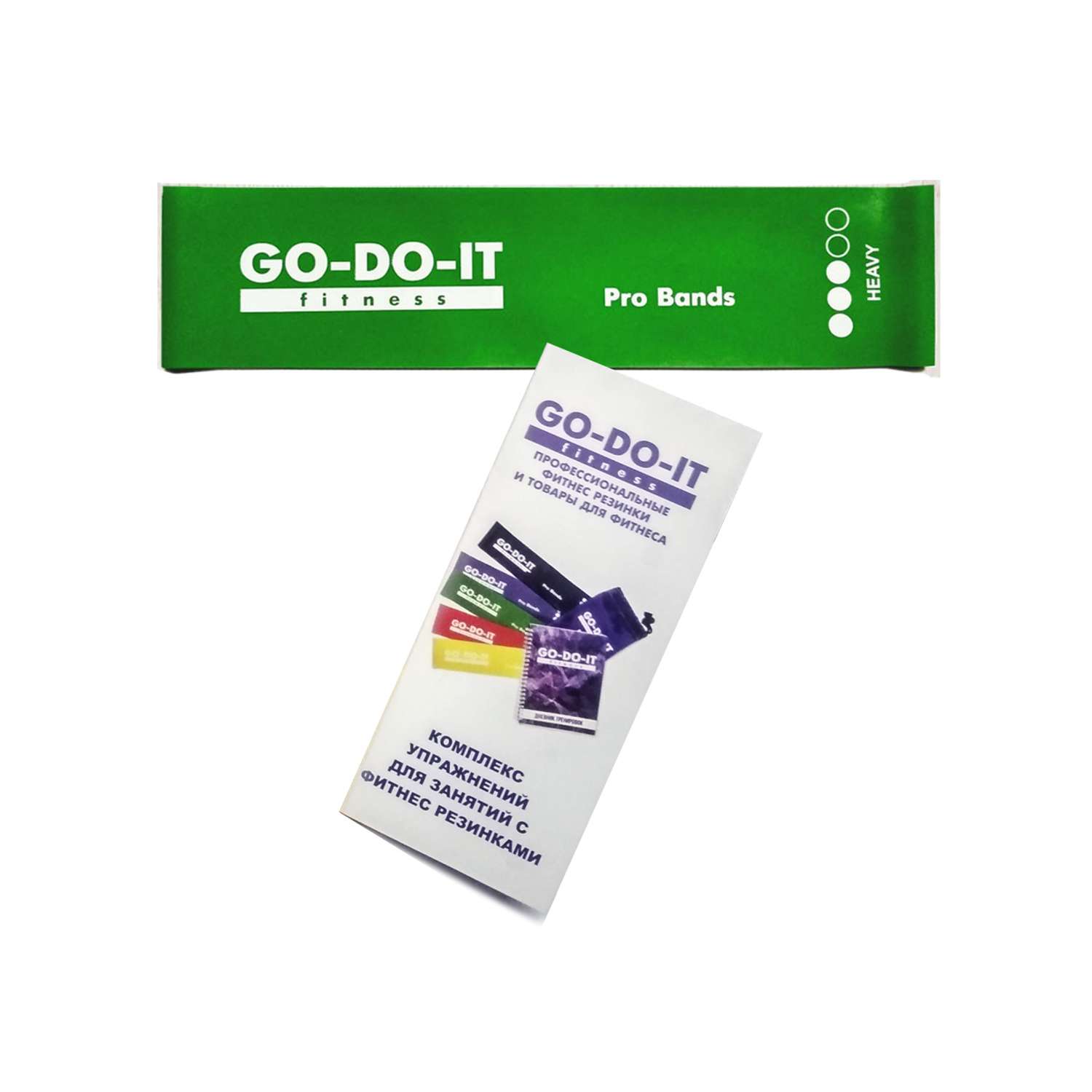 Резинка для фитнеса GO-DO-IT Широкая PROFI зеленая 6 см 12-14 кг - фото 1