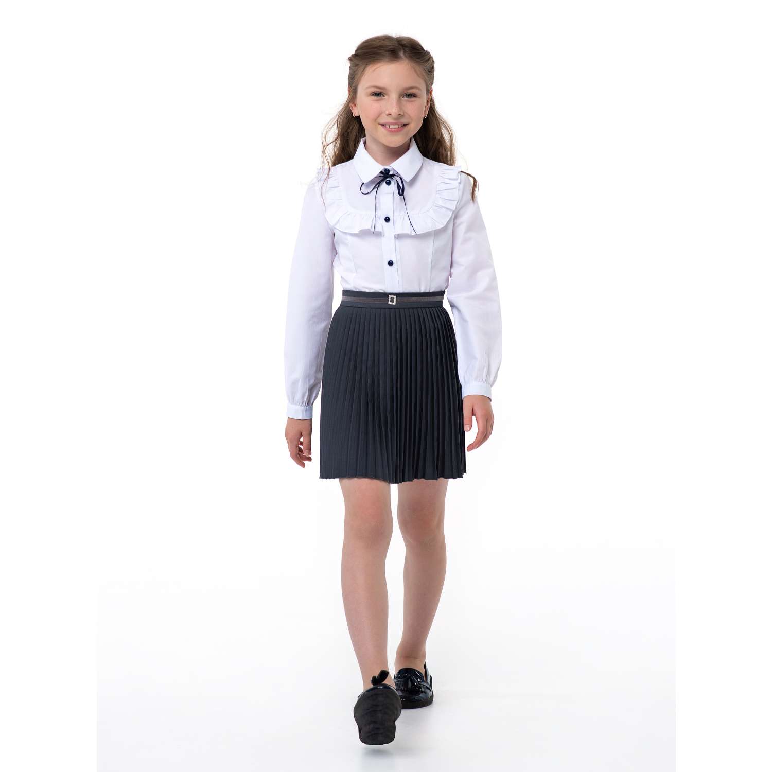 Школьная юбка LisaWeta SS-036-22 серый - фото 3