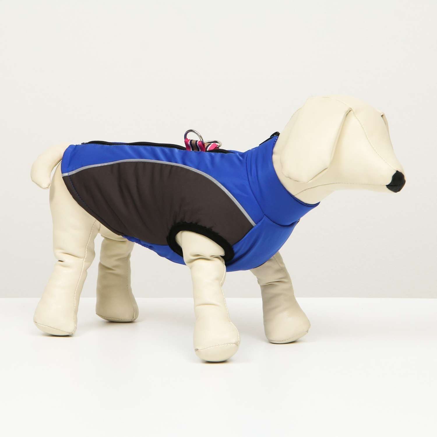 Куртка для собак Sima-Land со светоотражающими полосами сиренево-серая - фото 1