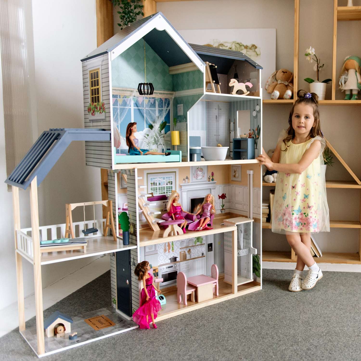 Кукольный домик PAREMO Мэделин Авенью с мебелью 28 предметов PD320-08 - фото 1
