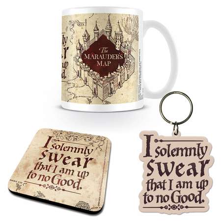 Подарочный набор Pyramid Harry Potter (Marauders Map) Кружка 315 ml + Подставка + Брелок