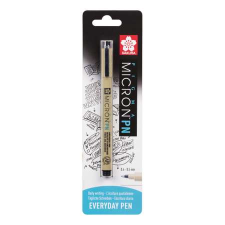Ручка капиллярная Sakura Pigma Micron PN 0.4-0.5мм. цвет чернил: черный. в блистере