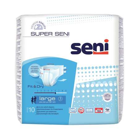 Подгузники для взрослых SENI Super Large 10 шт