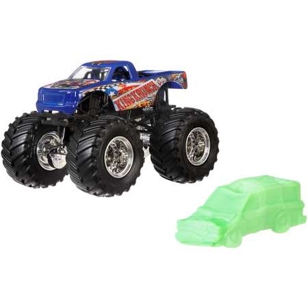 Машина Hot Wheels Monster Jam 1:64 Flashback Король Кранч новый дизайн FLW89