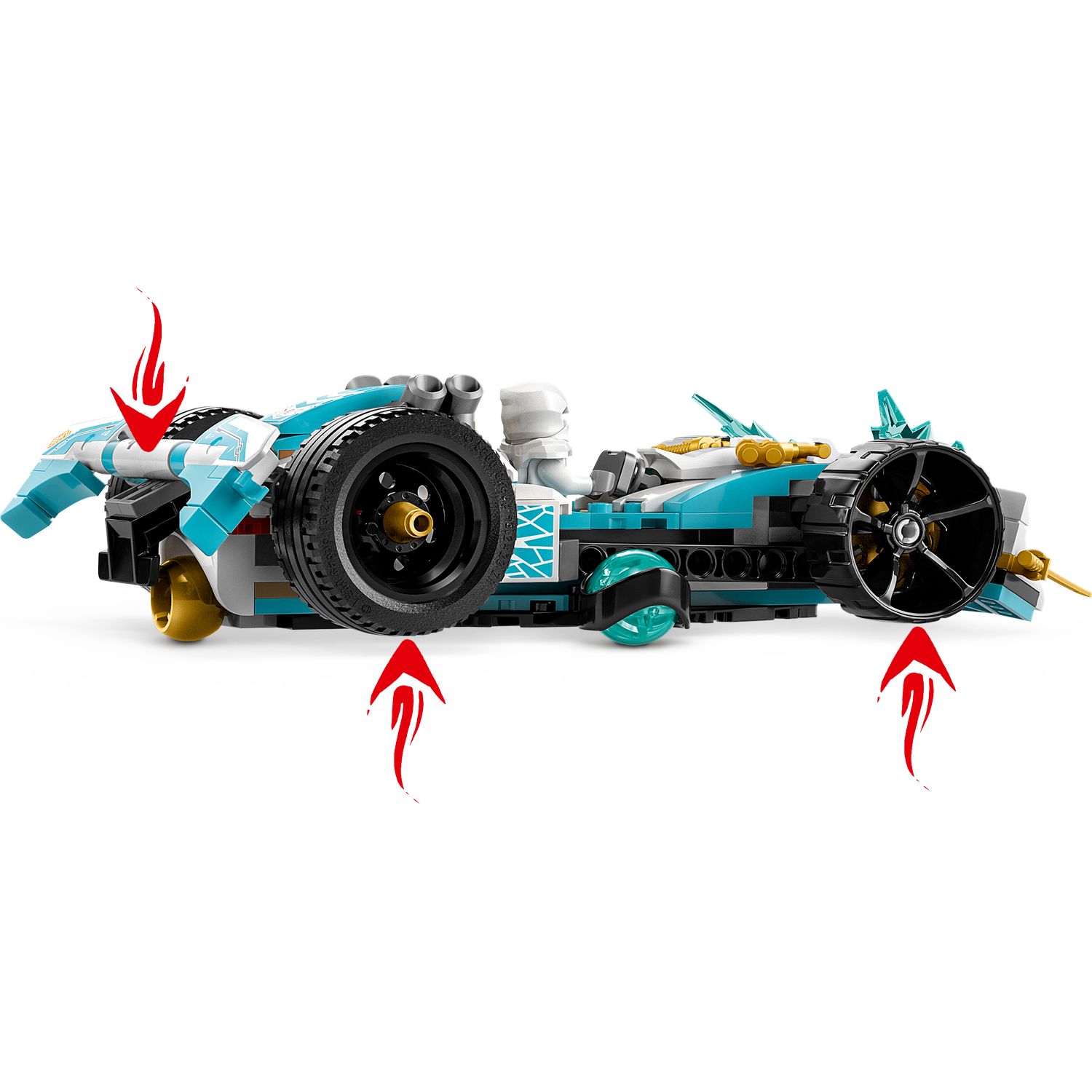 Конструктор LEGO Ninjago Zanes Dragon Power Spinjitzu Race Car 71791 - фото 4