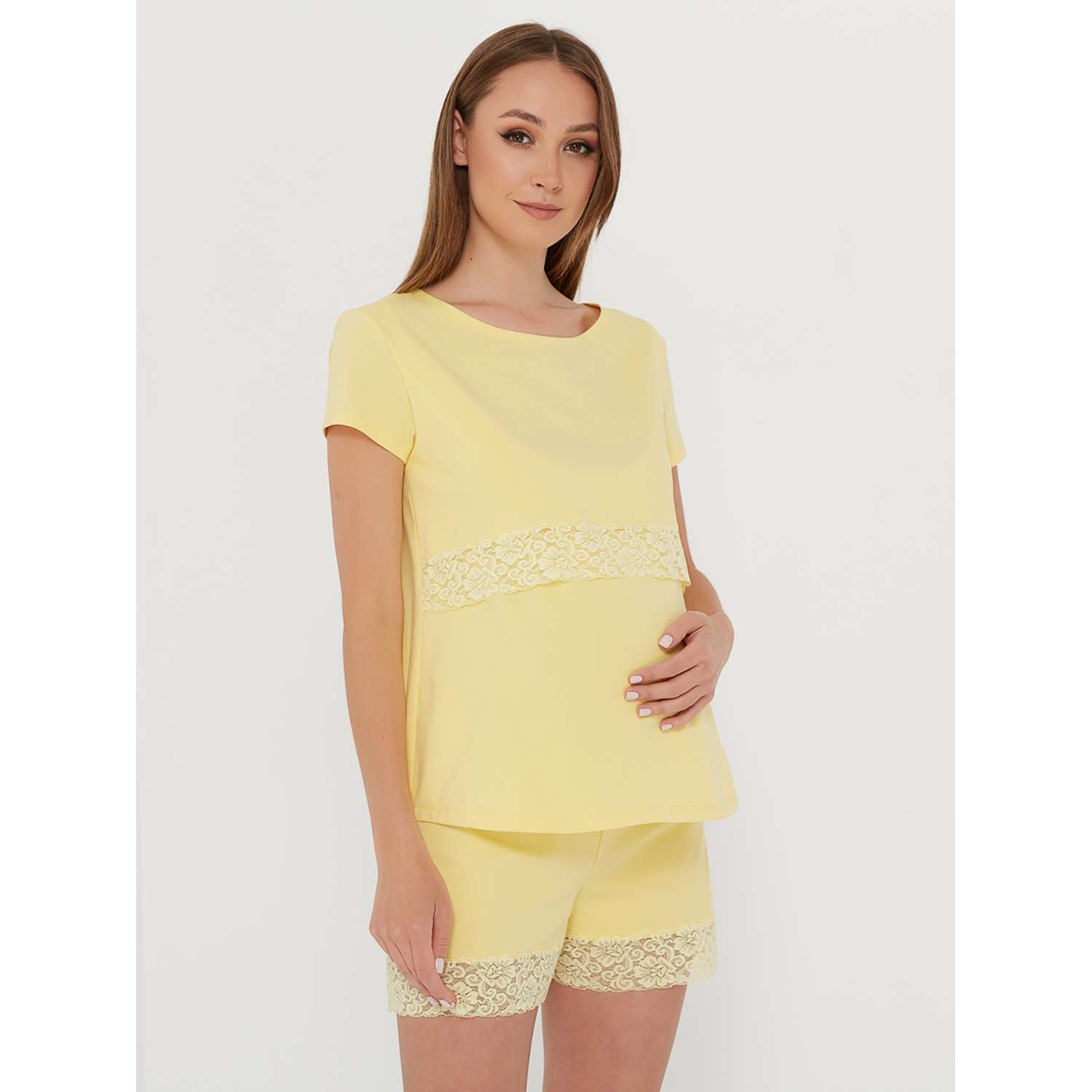 Пижама для кормящих мам Proud Mom ПШКР-0300-светло-желтый - фото 1