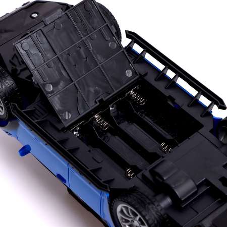 Машина Автоград радиоуправляемая RACE 1:16 педали и руль работает от батареек цвет синий