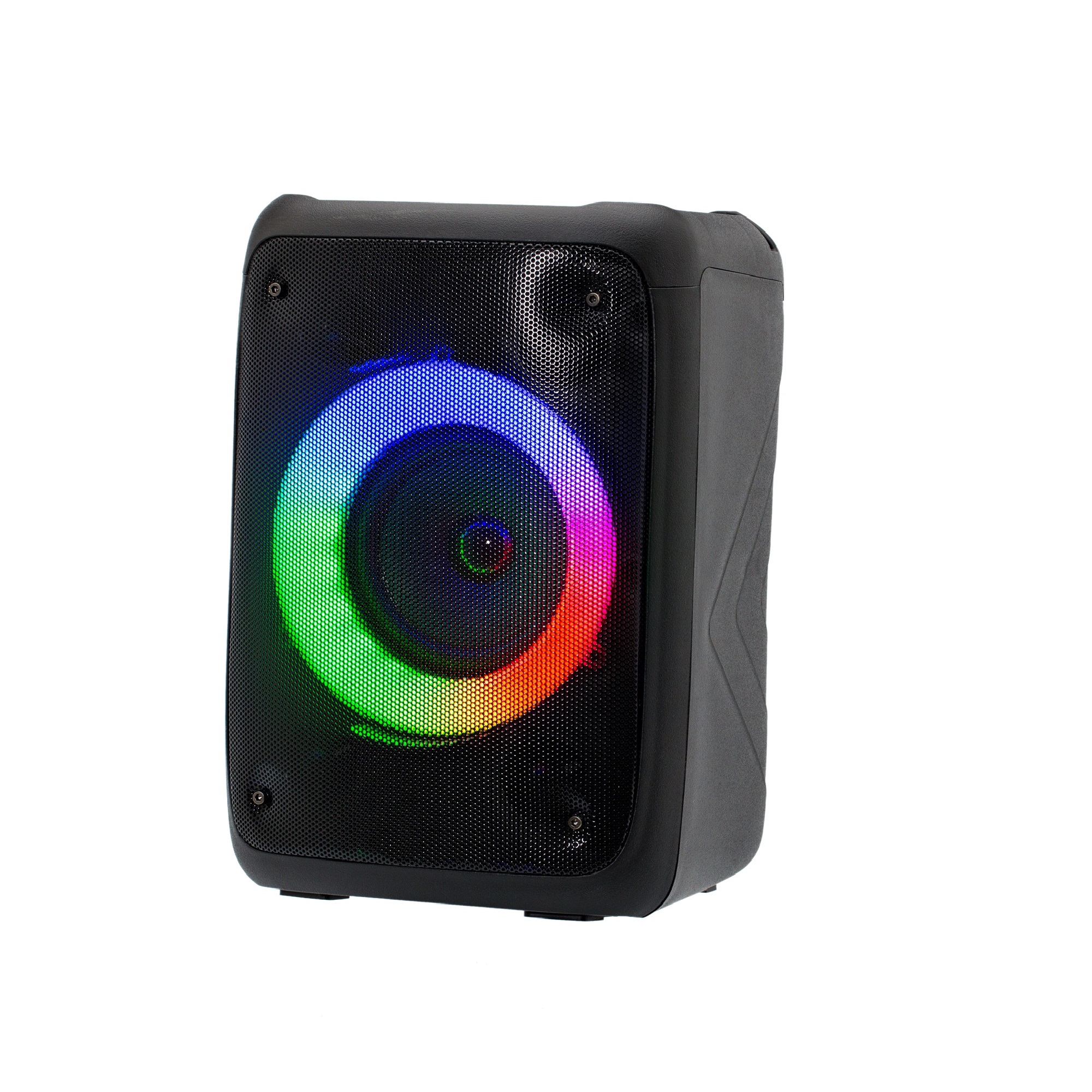 Беспроводная колонка Perfeo DISCO RING 4 LED FM MP3 USB microSD AUX TWS MIC  10Вт черная