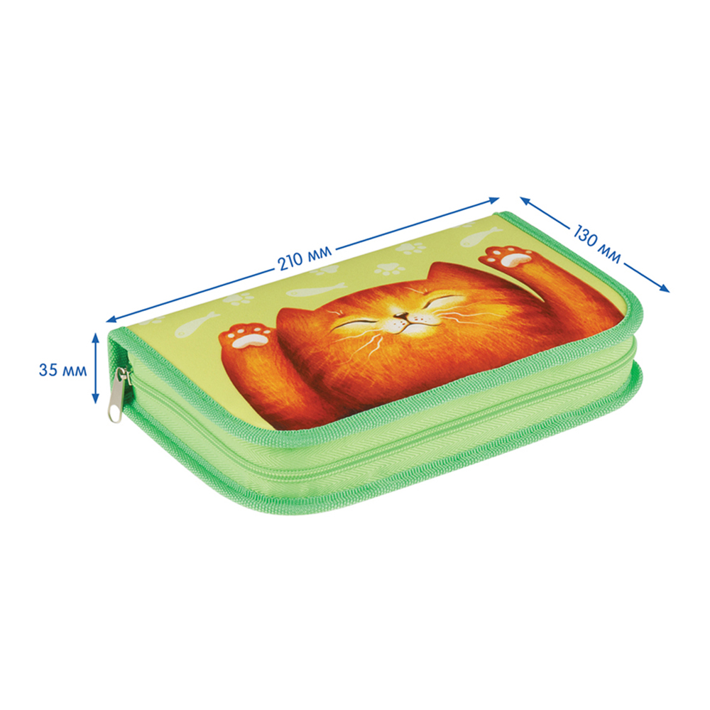 Пенал 1 отделение 210*131 МУЛЬТИ ПУЛЬТИ Lazy Cat две откидные секции ткань - фото 3
