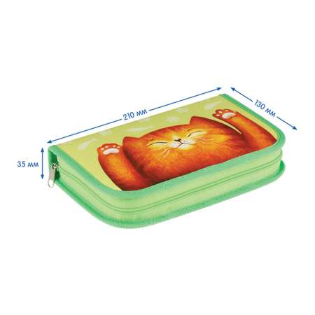 Пенал 1 отделение 210*131 МУЛЬТИ ПУЛЬТИ Lazy Cat две откидные секции ткань