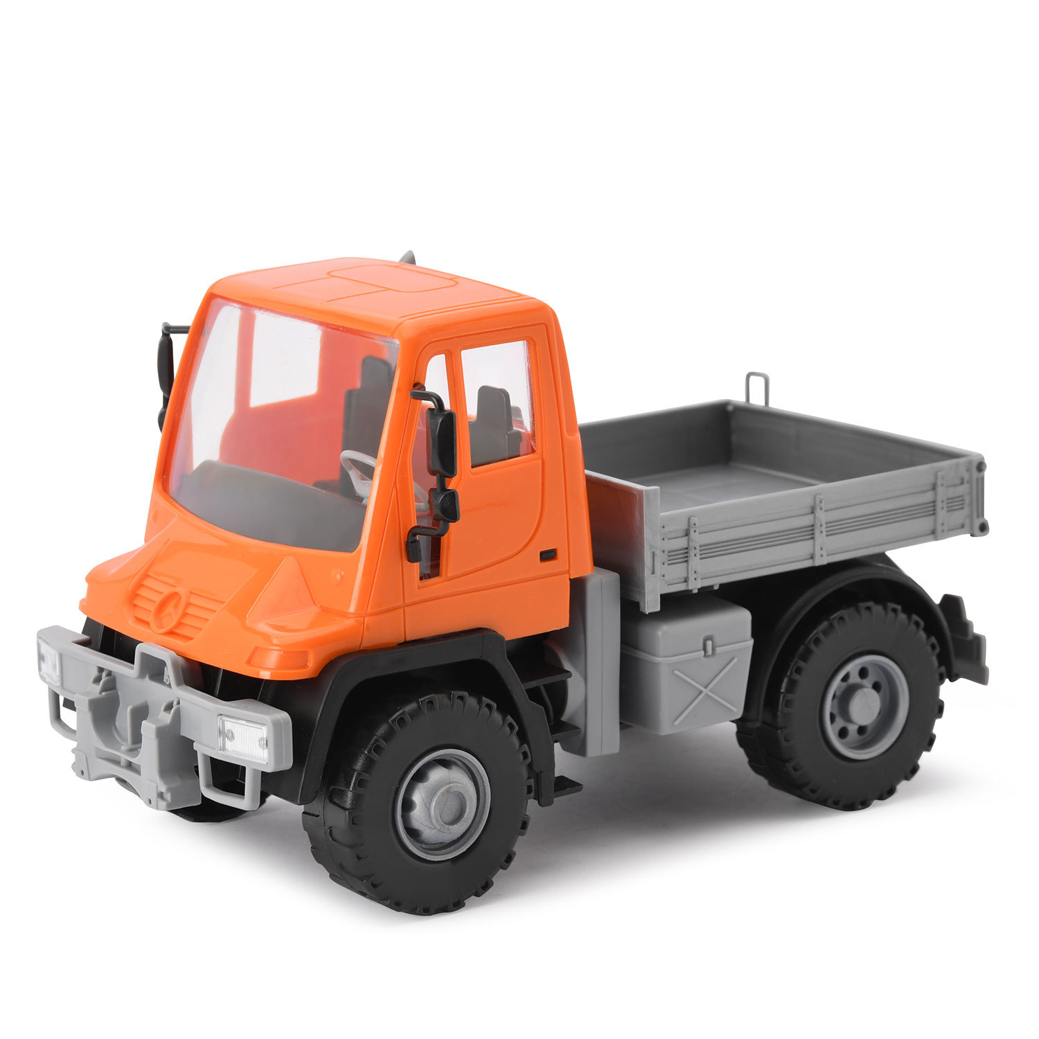 Самосвал Лена Mercedes Unimog без механизмов оранжевый 8882 - фото 1