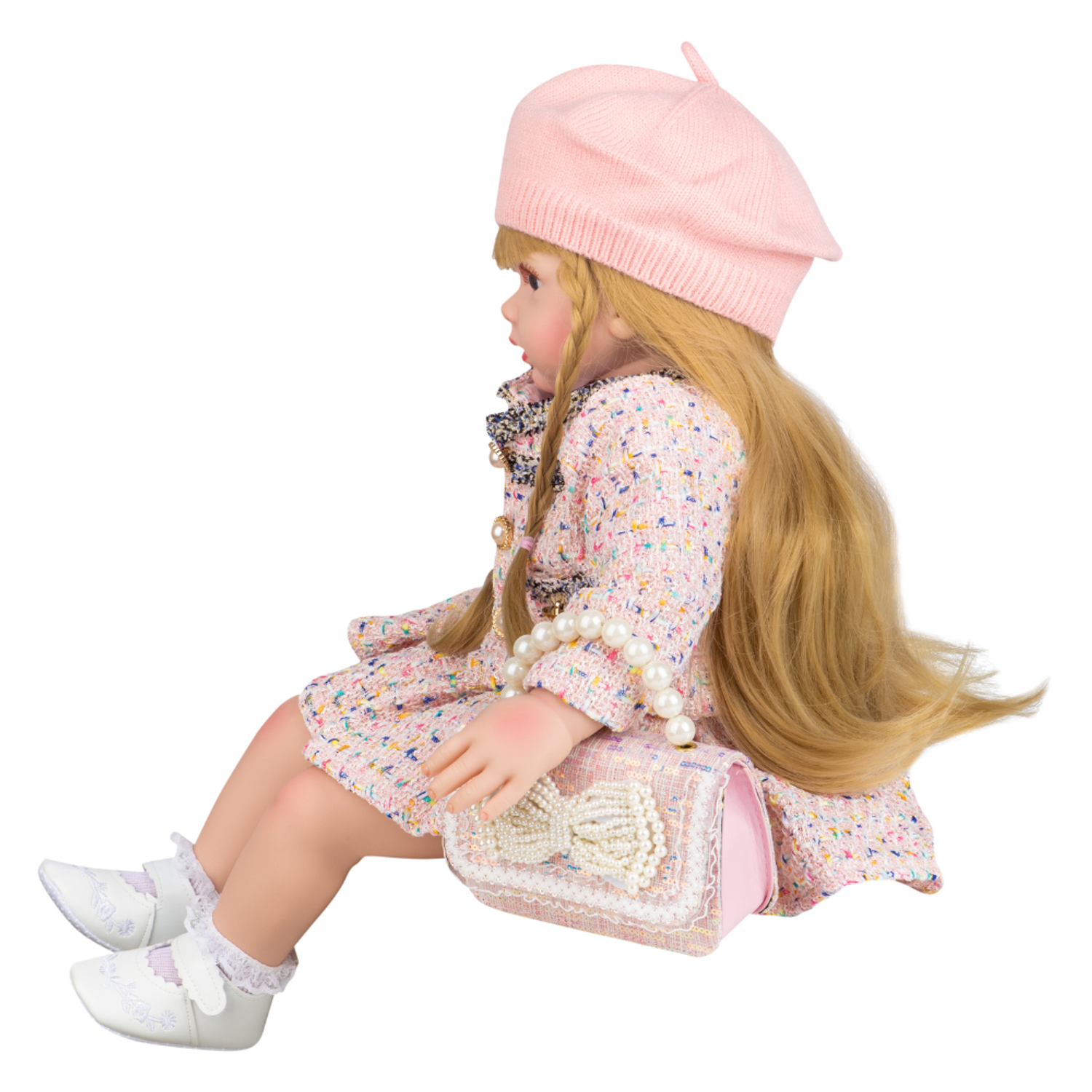 Кукла Реборн Блондинка NRAVIZA Детям Мягконабивная 60 см с одеждой и аксессуарами NR0095 - фото 12