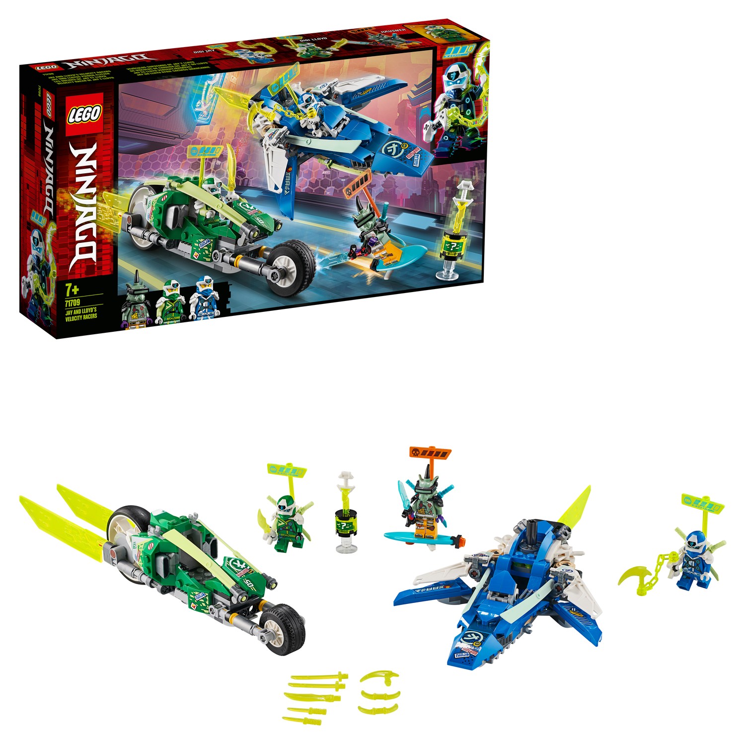 Конструктор LEGO Ninjago Скоростные машины Джея и Ллойда 71709