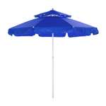 Зонт пляжный BABY STYLE большой от солнца туристический с клапаном 2.15м ткань бахрома синий