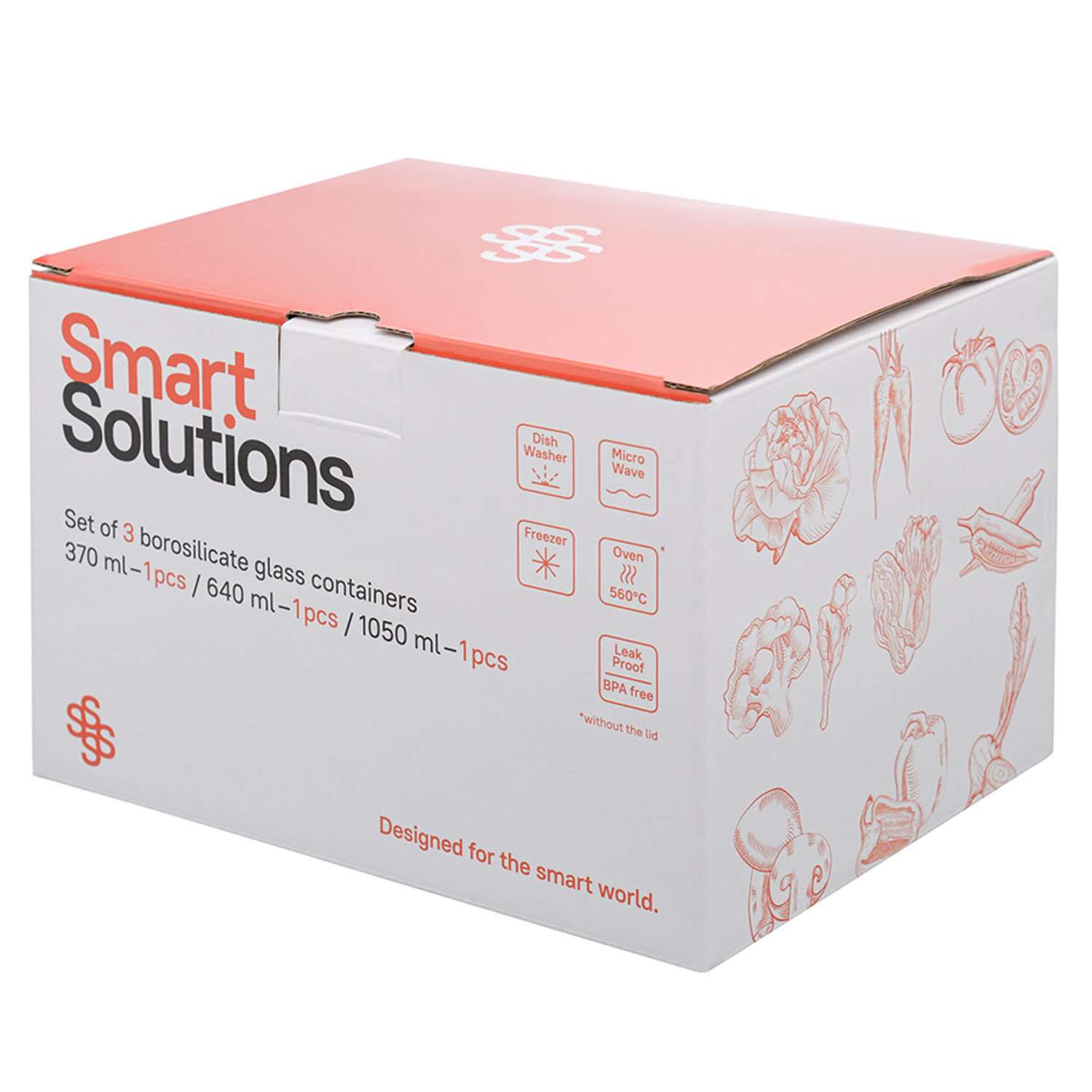 Контейнер для еды Smart Solutions прямоугольный 3 шт - фото 8