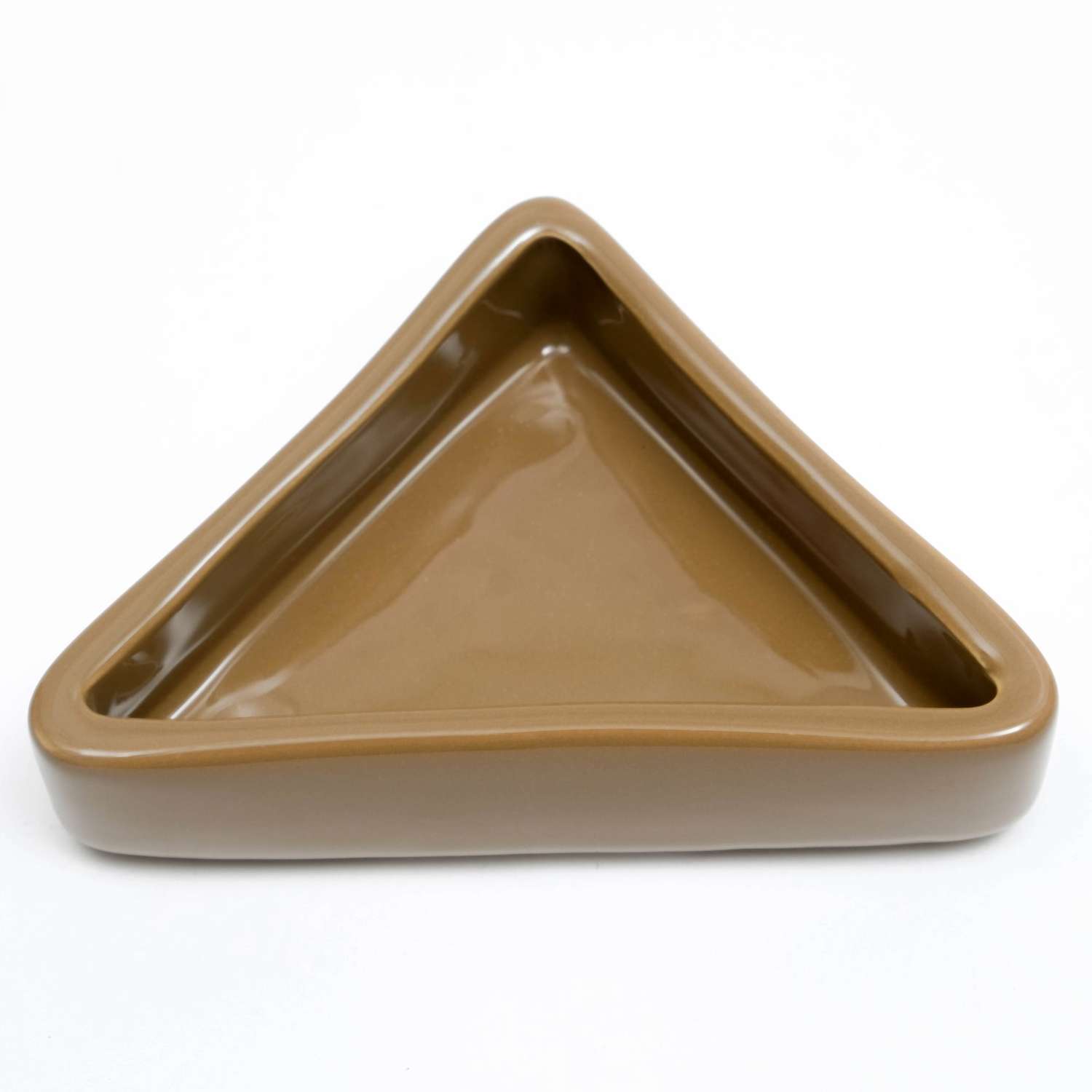 Миска Пижон керамическая для грызунов угловая 50 мл коричневая - фото 1