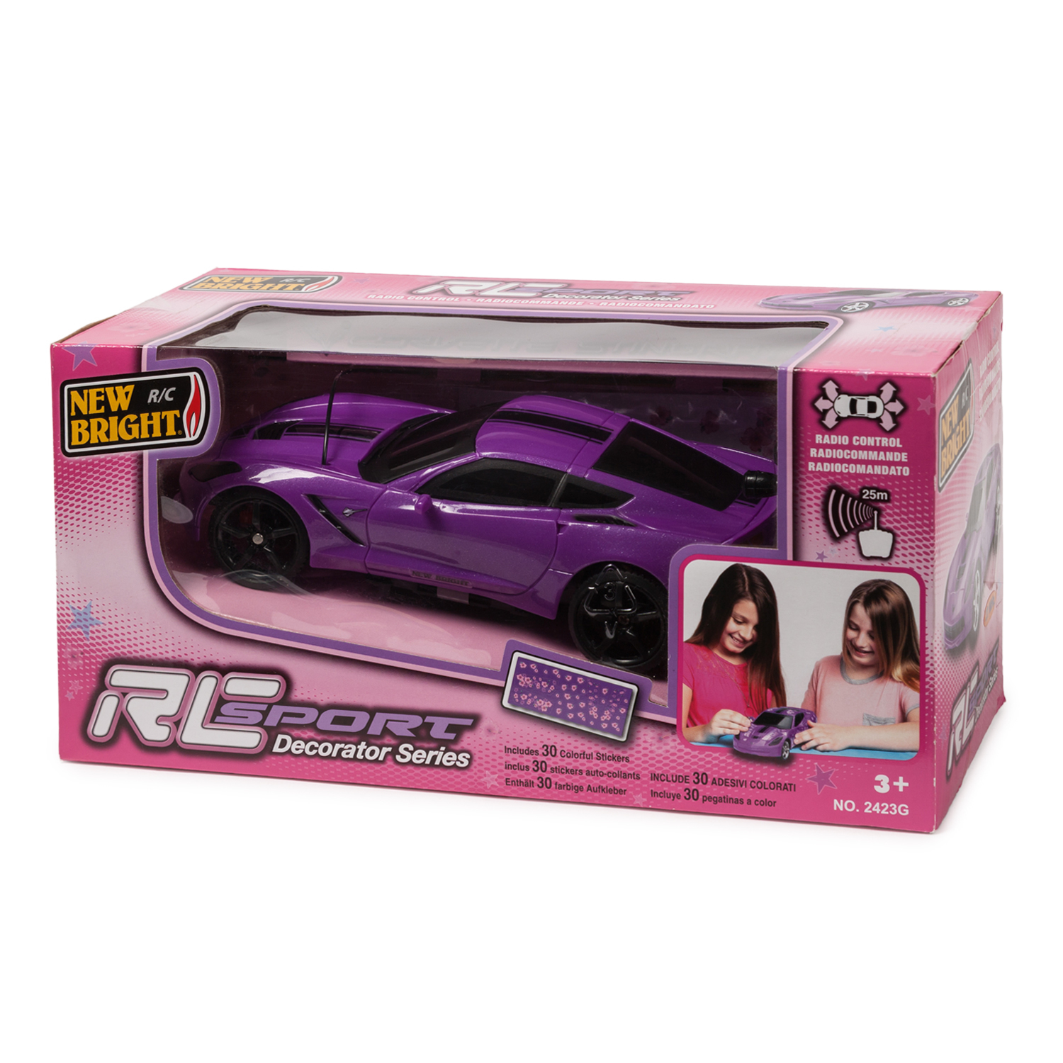 Автомобиль New Bright 1:24 фиолетовый 2423G - фото 3