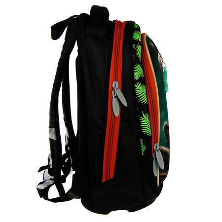 Рюкзак каркасный школьный Calligrata «Крутой дино» и мешок для обуви. 39 х 28 х 18 см. Зелёный