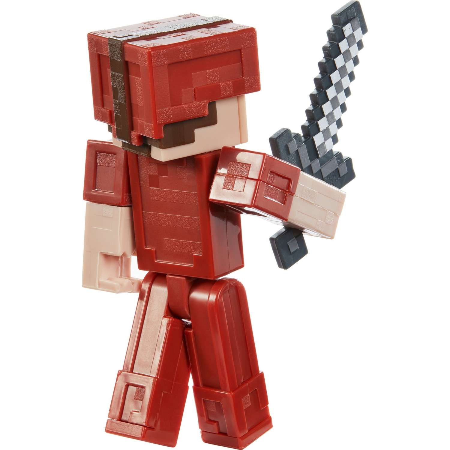 Фигурка Minecraft Стив в красной кожаной броне с аксессуарами GLC66 - фото 5
