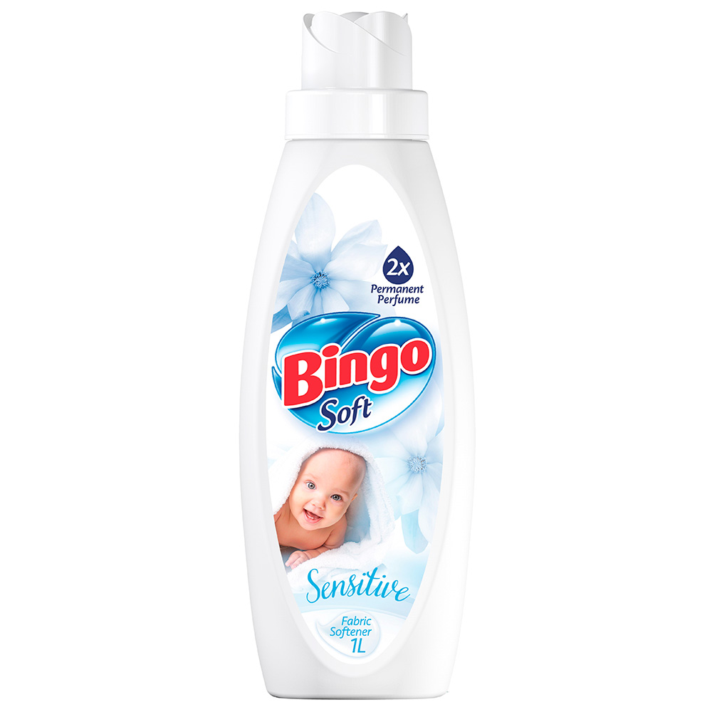 Кондиционер для белья Bingo Soft SENSITIVE детский без отдушки 1 л - фото 1