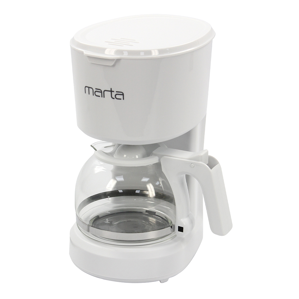 Кофеварка MARTA MT-2116 белый жемчуг - фото 1