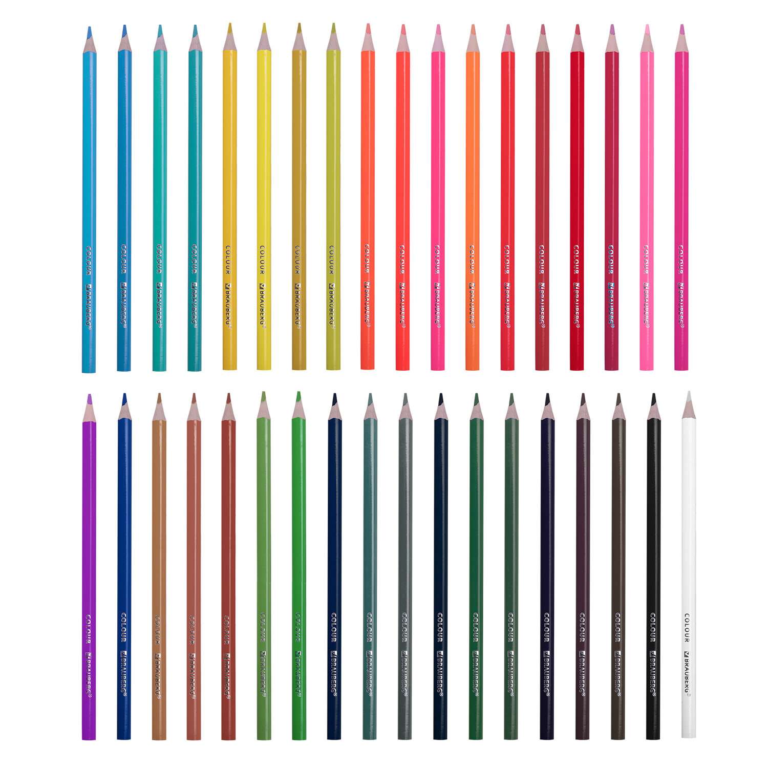 Карандаши цветные Brauberg художественные для рисования 36 цветов трехгранные - фото 3