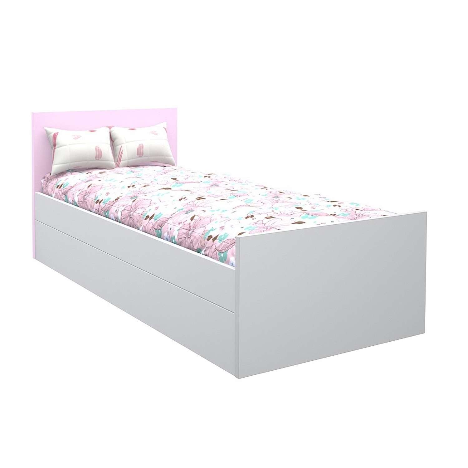 Кровать подростковая Феникс со светло-розовым изголовьем - фото 2