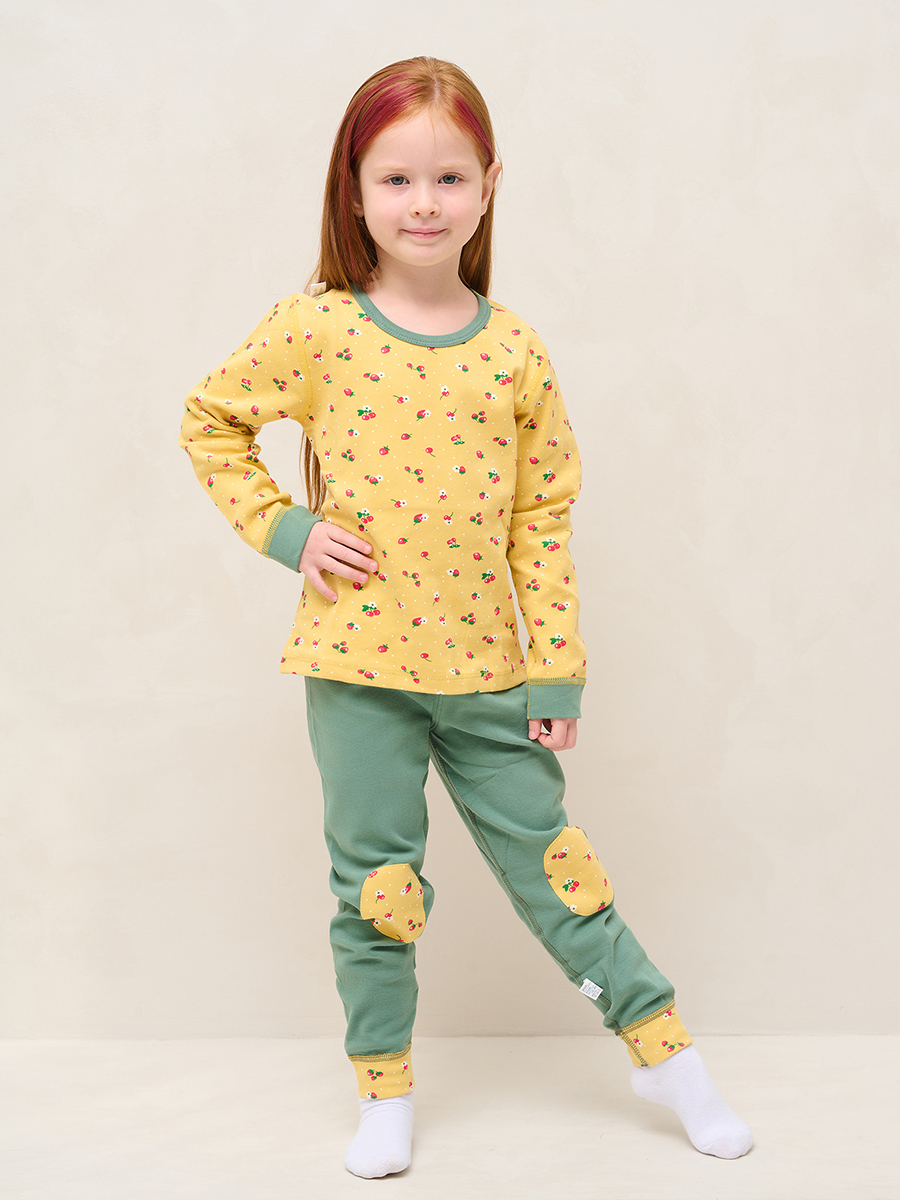 Пижама Fermi kids PJ_ягодки на горчичном - фото 1