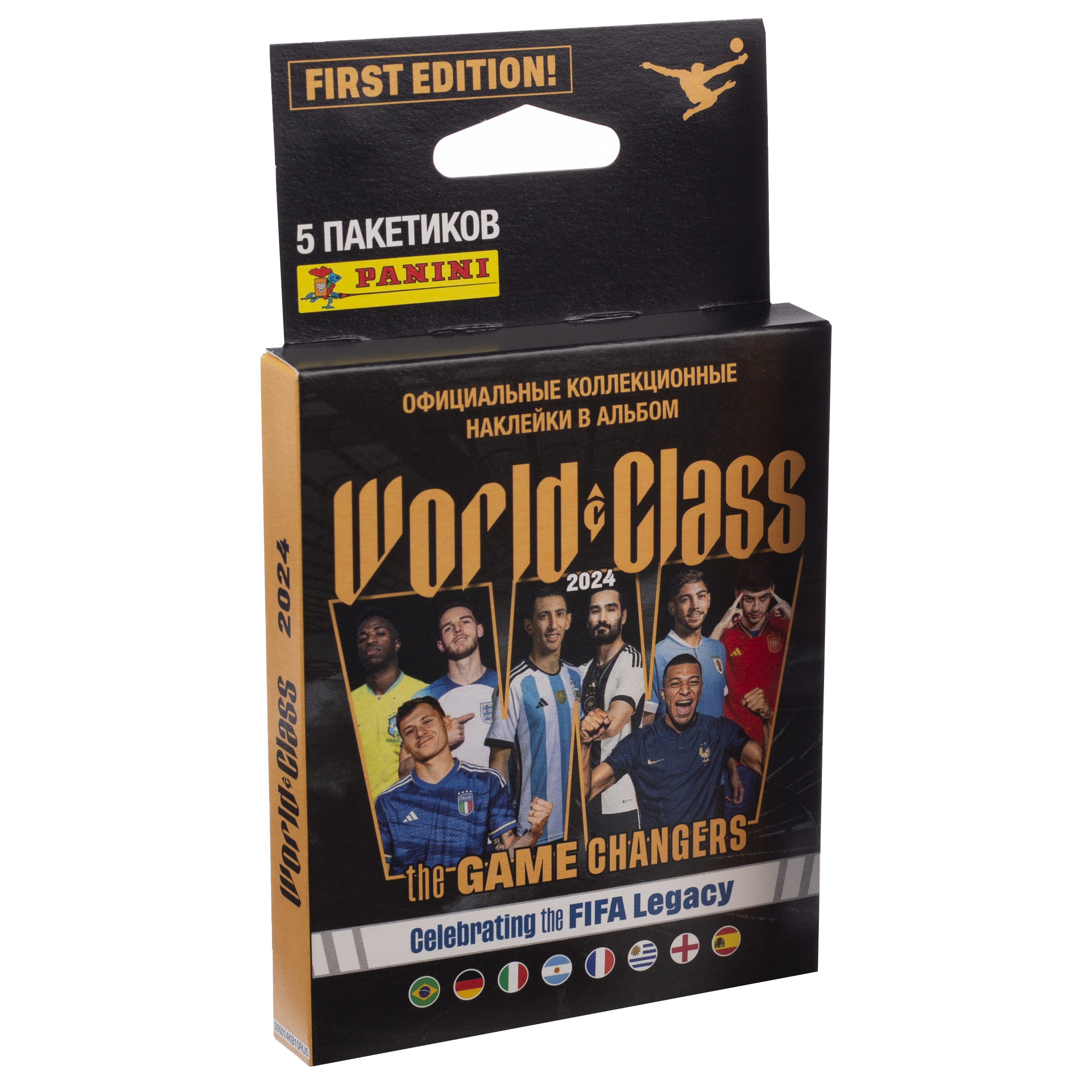 Наклейки коллекционные Panini FIFA World Class 2024 5 пакетиков в экоблистере - фото 1