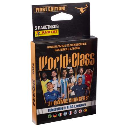 Наклейки коллекционные Panini FIFA World Class 2024 5 пакетиков в экоблистере