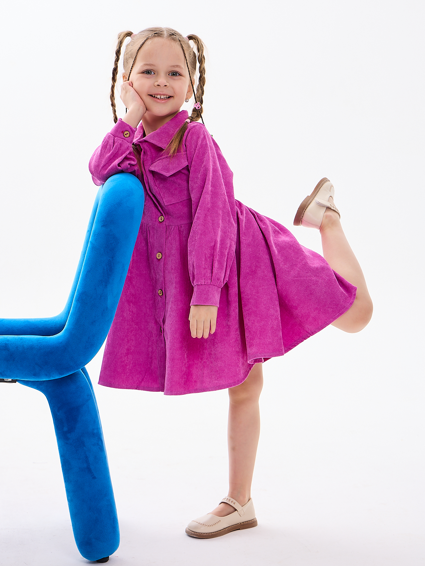 Платье Mil Art kids 1902201545DRESS-WELVET2-PURPLE - фото 2