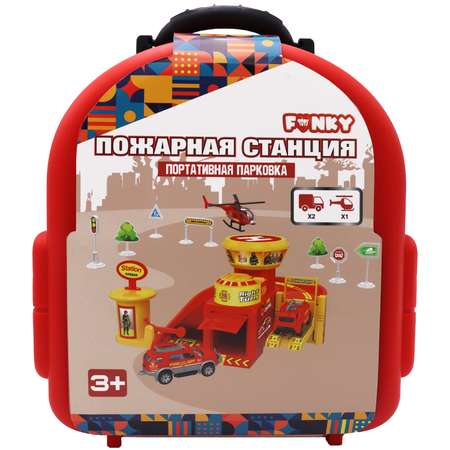 Набор игровой Funky Toys Пожарная станция Красный FT0512788-2